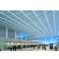 Toit en treillis de cadre d&#39;espace arc structurel en acier préfabriqué pour la station de terminal aéroportuaire